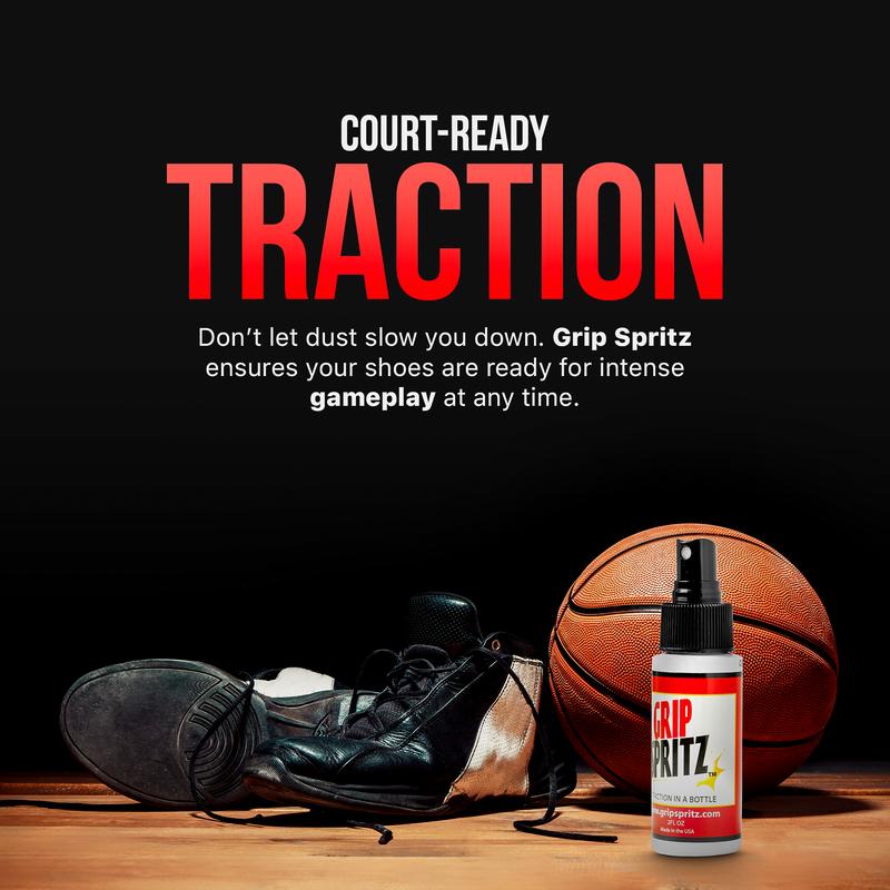 Grip Spritz - Basketball and Volleyball Shoe Grip Spray - Single Season Bottle - Game Long Shoe Traction in All Your Games and Practices