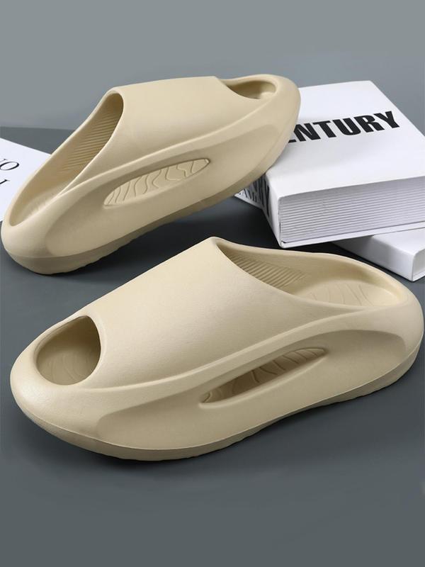 Men's Summer 2024 Casual Comfort Fish Mouth Shape Design Slides for Boys, Non-slip Soft Cushioned Slippers, Adjustable Open-toed Slides for Walking Shoes for Back To School Wear