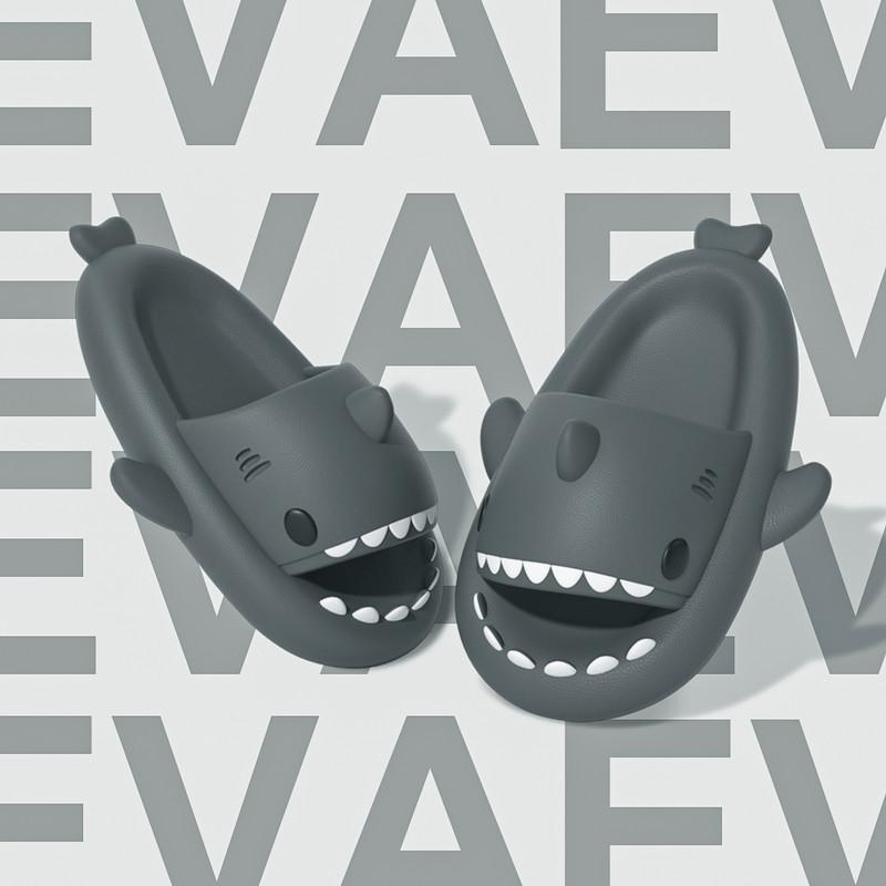 Women's & Men's Shark Slides Unisex Cloud Slippers Adult Novelty Beach Sandals with Thick Sole