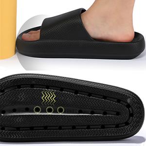 Unisex Colour Block Slippers - Ventilated Open Toe with Soothing Massage Grains - Ultra-Comfortable, Non-Slip, Durable EVA Sole for Indoor Adventures - Perfect for Mens & Womens Home Use