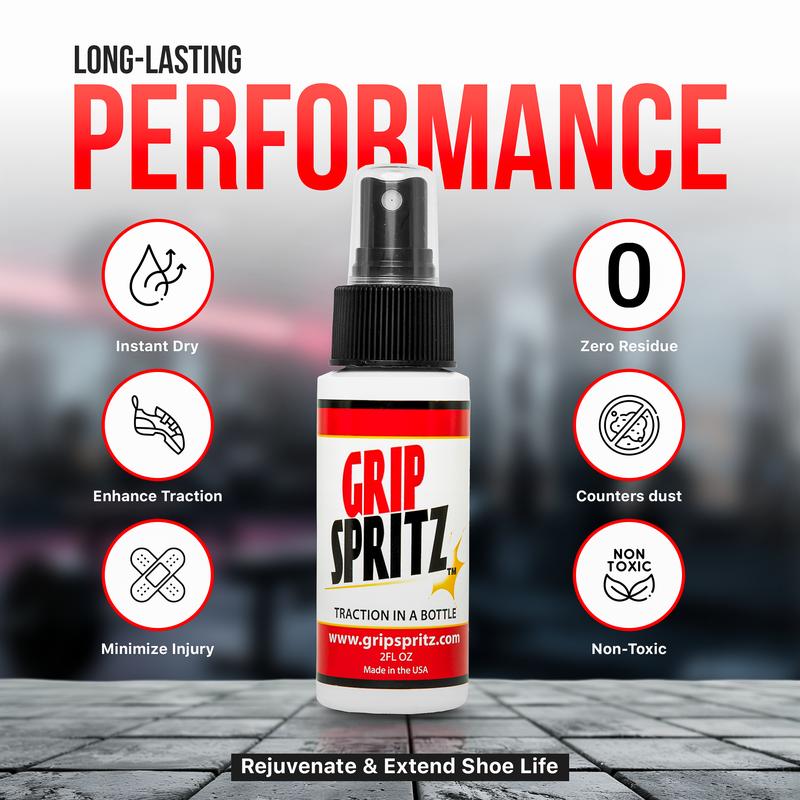 Grip Spritz - Basketball and Volleyball Shoe Grip Spray - Single Season Bottle - Game Long Shoe Traction in All Your Games and Practices