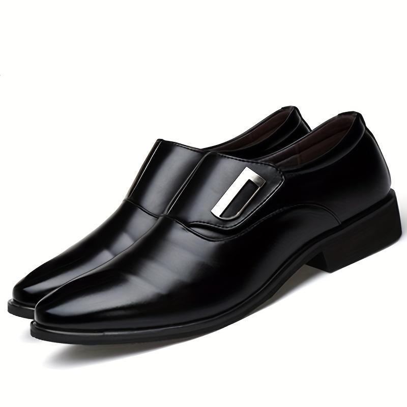 Men's PU Leather Loafers, Non-Slip Business Work Shoes