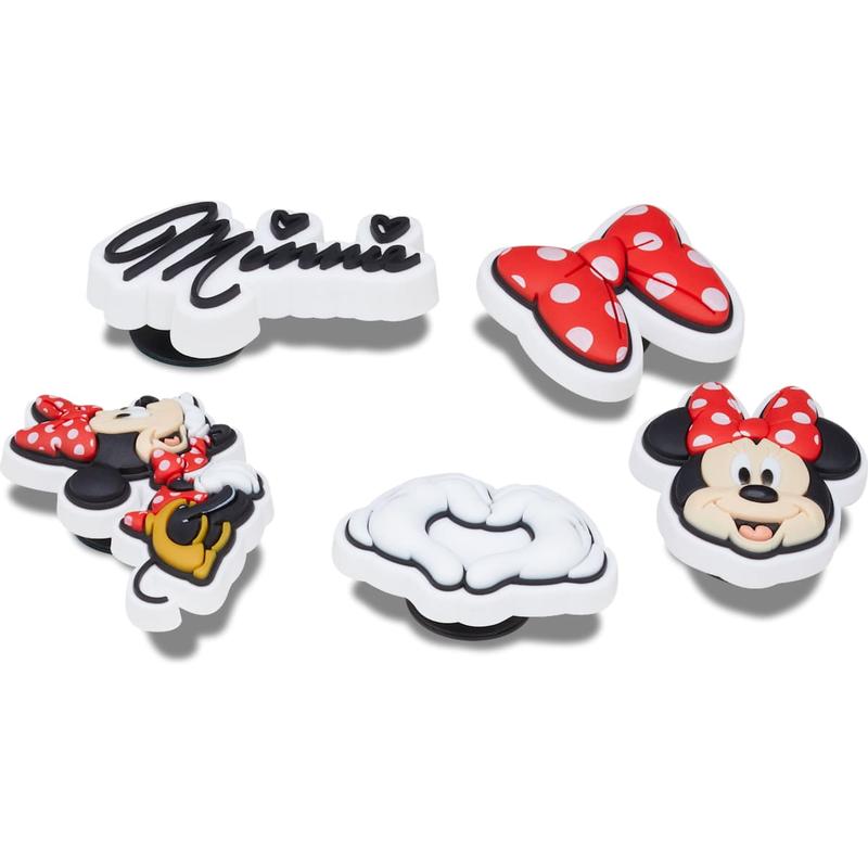 Crocs Jibbitz Disney Minnie Mouse Dress Character Shoe Charms 5-Pack