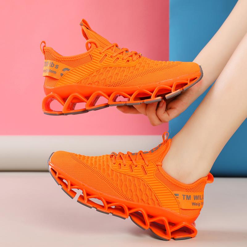 Womens Running Shoes Blade Tennis Walking Fashion Sneakers Breathable NonSlip Gym Sports Work Trainers，Knitted Mesh Breathable AndComfortable Platform Sneakers