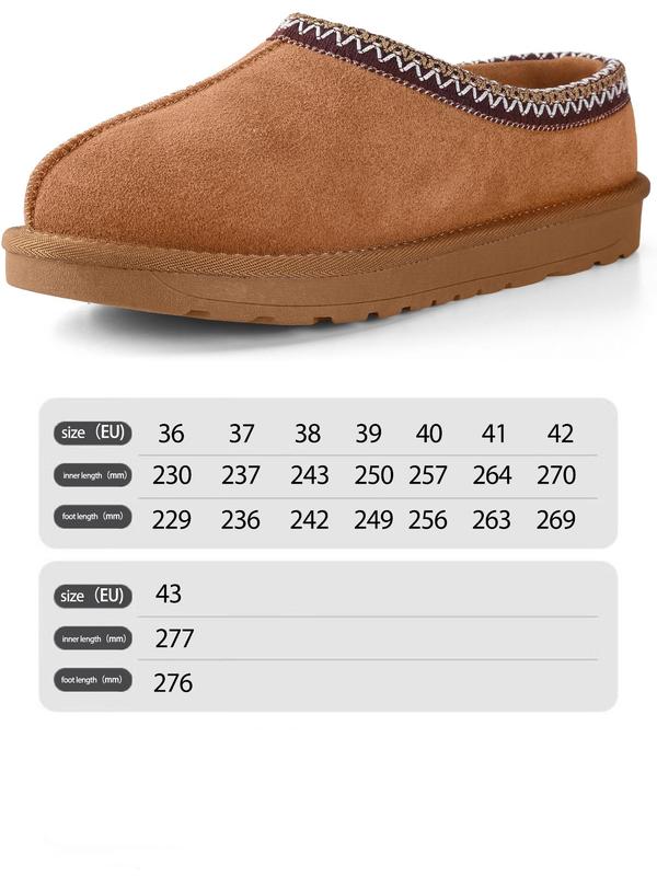 Women's Suede Slippers, Casual Comfortable Home Slippers for Indoor Outdoor Wear, Fluffy Soft Slippers for Fall & Winter