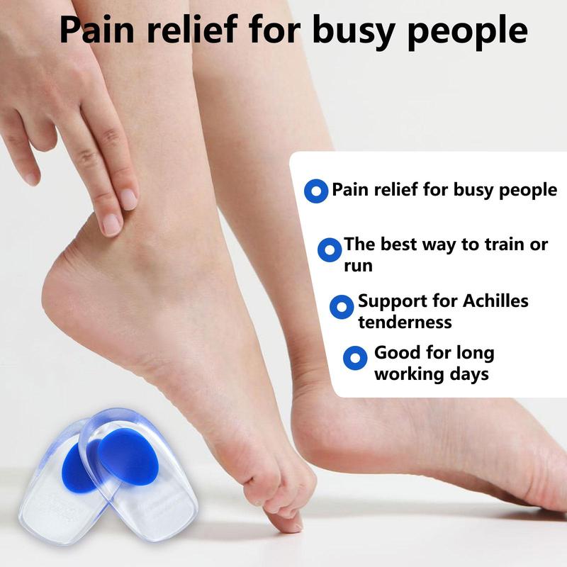 Silicone Heel Cushion, 4 Pairs Heel Protector, Foot Heel Protector, Ankle Support Pad, Anti-impact Foot Heel Pad, Foot Heel Cushion for Men & Women