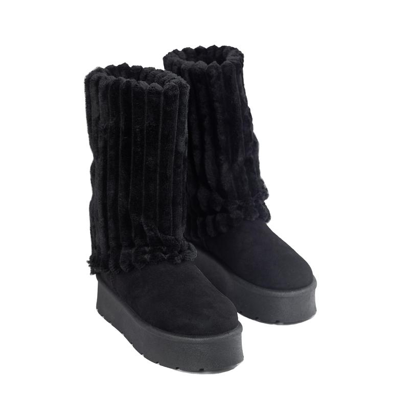 Frosty - Women's Furry Platform Flat Comfortable Snow Boots