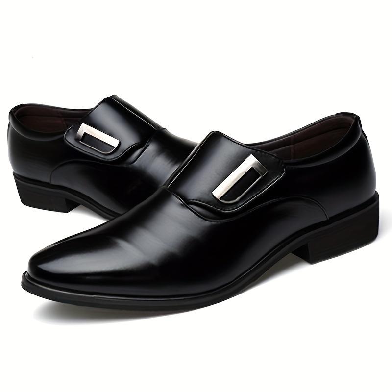 Men's PU Leather Loafers, Non-Slip Business Work Shoes