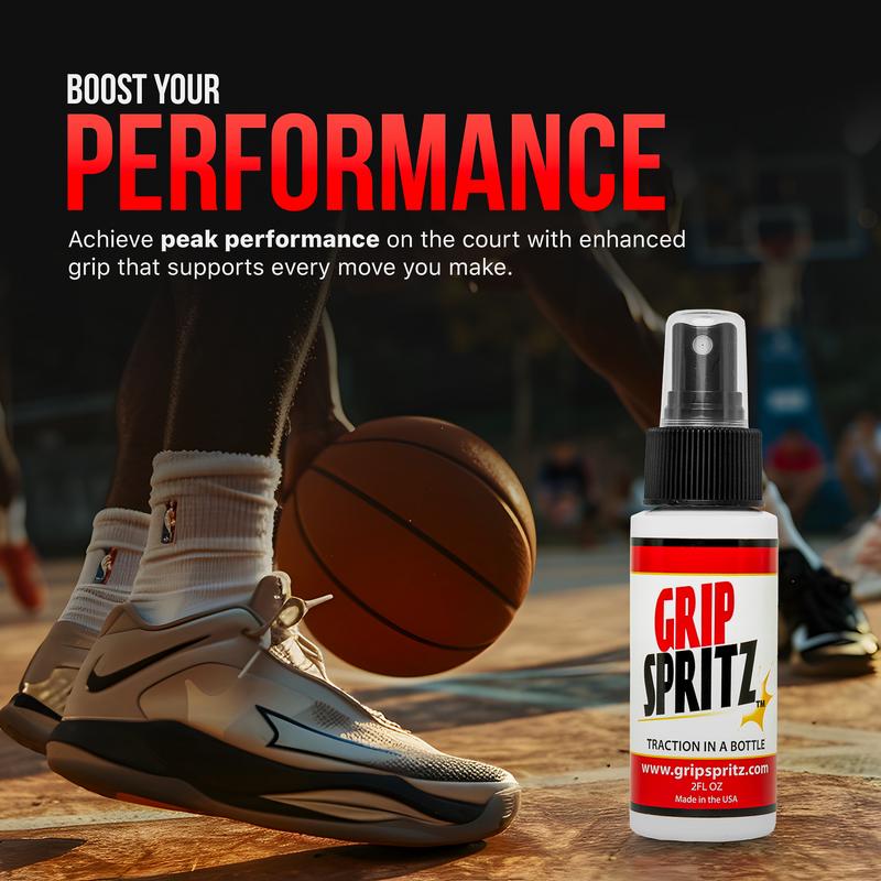 Grip Spritz - Basketball and Volleyball Shoe Grip Spray - Single Season Bottle - Game Long Shoe Traction in All Your Games and Practices