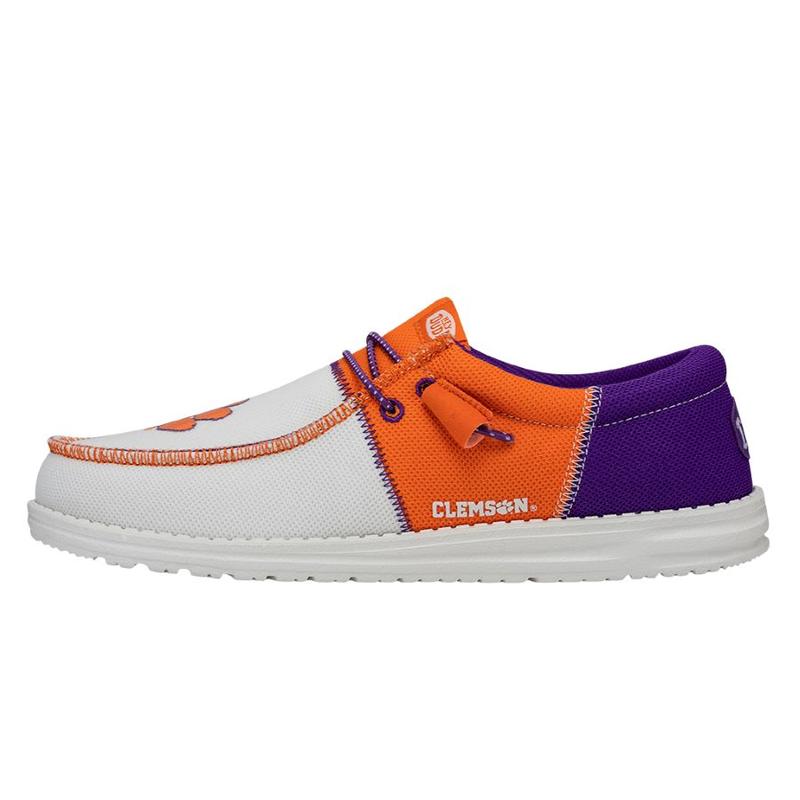 HEYDUDE Wally Tri Clemson Tigers - Mens Comfortable Slip on Shoes