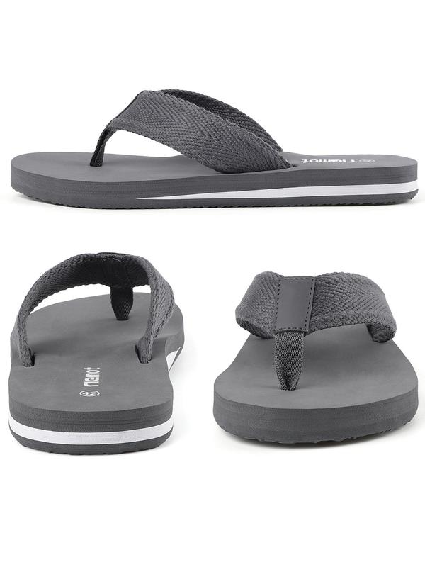 Men's Minimalist Plain Flip Flops, Casual Comfortable Flip Flops for Outdoor Beach, Non-slip Flip Flops, Summer Outdoor Beach Shoes for Daily Wear