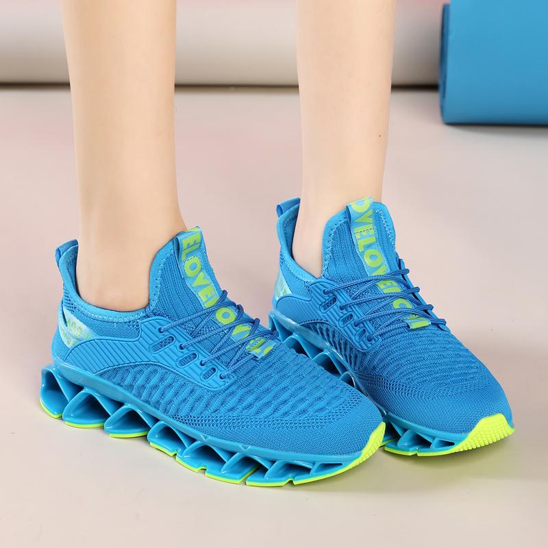 Womens Running Shoes Blade Tennis Walking Fashion Sneakers Breathable NonSlip Gym Sports Work Trainers，Knitted Mesh Breathable AndComfortable Platform Sneakers