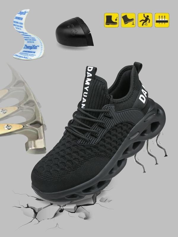 Men's Anti-smash and Anti-puncture  Blade Sole Breathable Safety Shoes, Casual Comfortable Sports Shoes for Daily Wear, Fashionable Anti-slip Shoes for Men