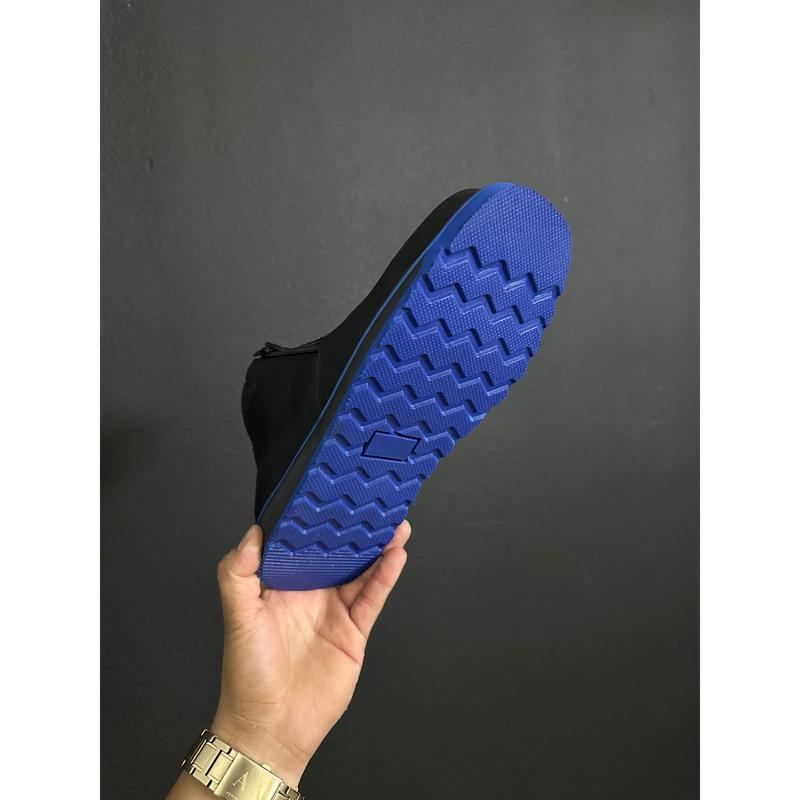 Blue-Black Matte Jumbo Python Shoes