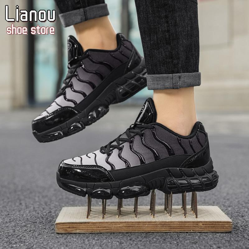 Steel head are breathable andcomfortable. Piece convenient workSoft sole anti -puncture safety Lowsneakers are indestructible anti -toeinjury wear resistance engineeringClosed Footwear Trainer WalkingTraining diesel hammer shoes