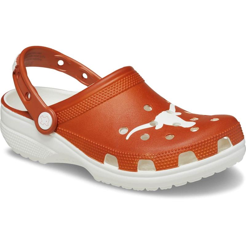 Crocs Unisex Adult Texas Longhorns Classic Clogs, Collegiate Football Fan Gear