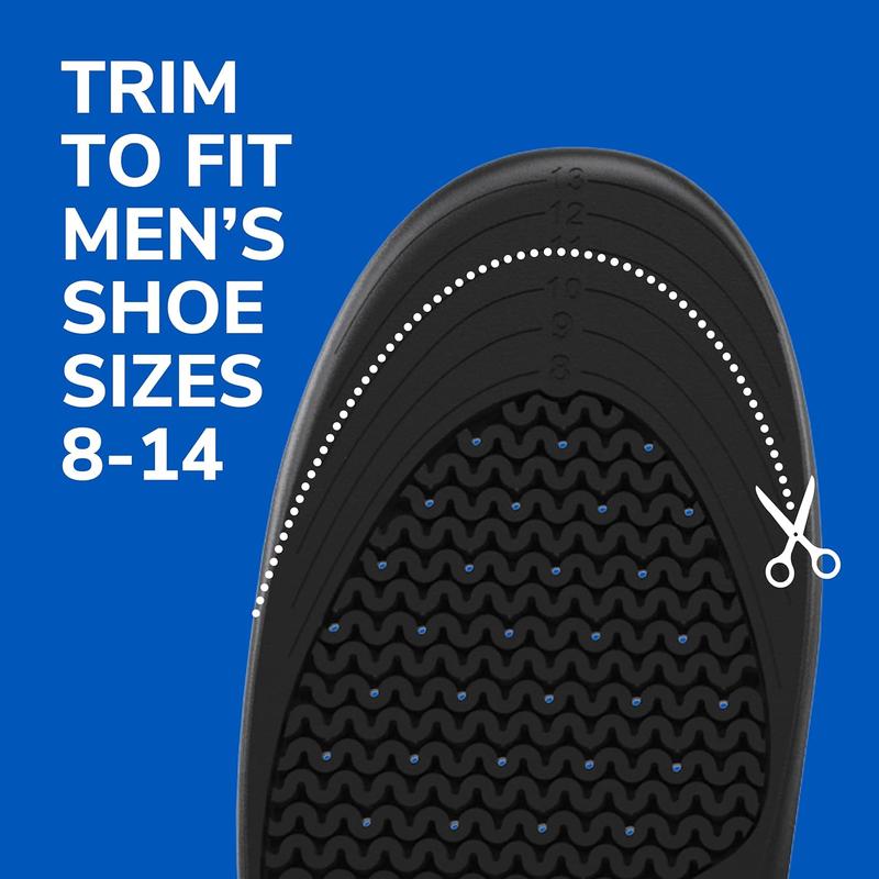 Dr.Scholl's Work All-Day Superior Comfort Insoles with Massaging Gel for Men, 1 Pair, Trim to Fit Footwear Rubber Shoe