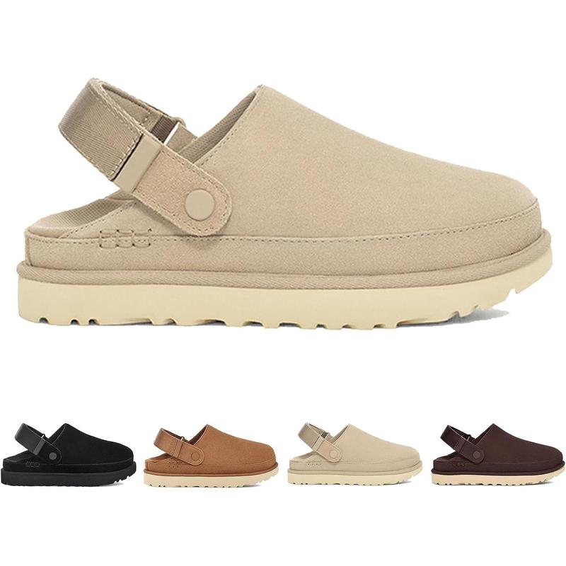 Fashion Adjustable Platform Clogs for Women's Casual Indoor Non Slip Comfortable Outdoor Slippers Suede Women's Mules & Clogs Girl Walking Shoes