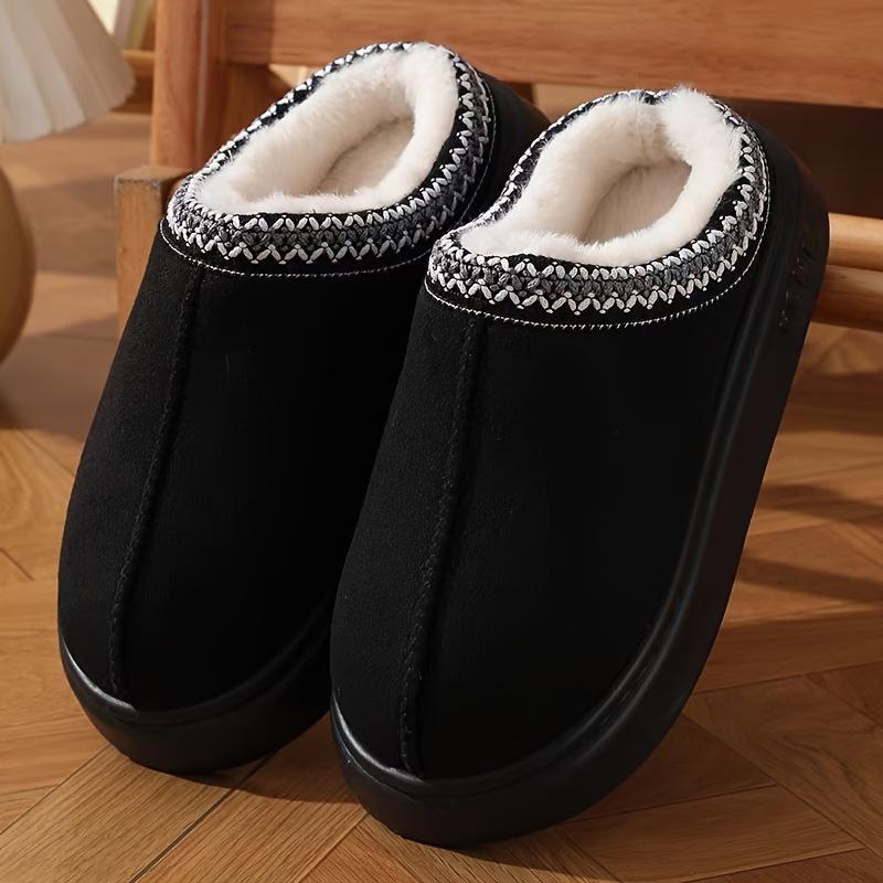 Women's House Slippers Fuzzy Memory Foam Slippers Comfy Faux Fur Bedroom Slippers Warm Non-Slip Cotton Shoes Indoor Outdoor