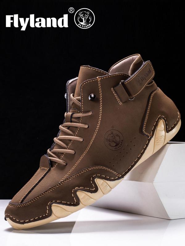 Men's Fashionable Lace Up Ankle Boots, Casual Comfortable Boots for Daily Wear, Perfect for Men for Outdoor Activities