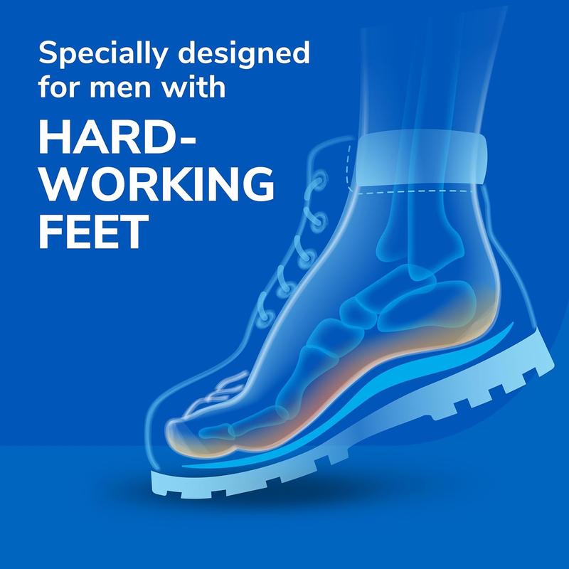 Dr.Scholl's Work All-Day Superior Comfort Insoles with Massaging Gel for Men, 1 Pair, Trim to Fit Footwear Rubber Shoe