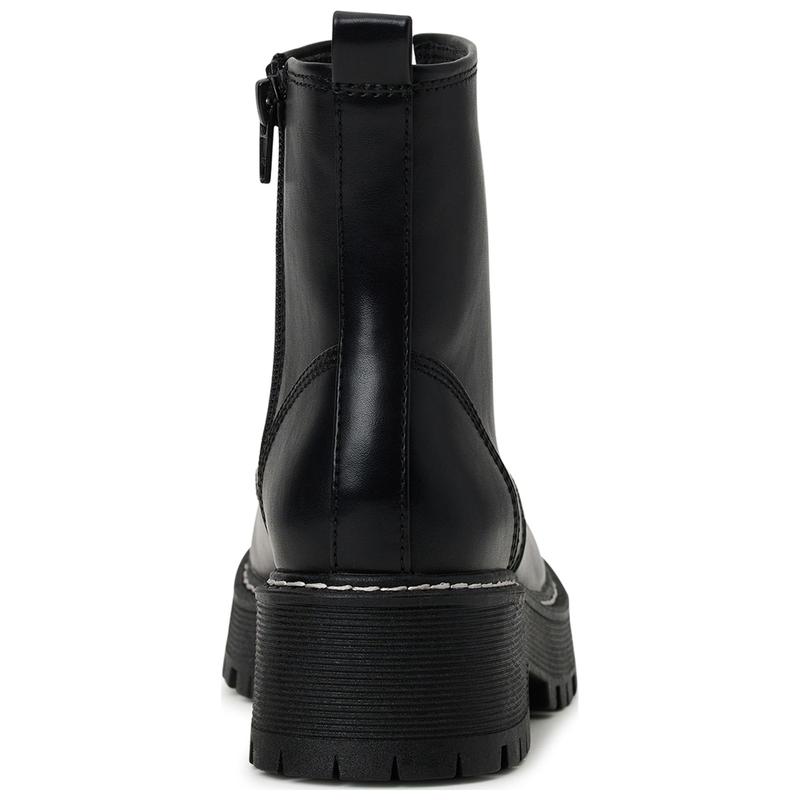 Women's Combat Boots Black, Wide Width Available,  Lace-up Boots