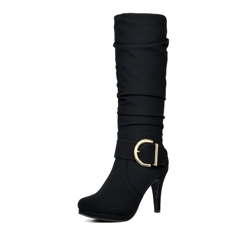 Dream Pairs Women's Winter High Heel Knee High Boots