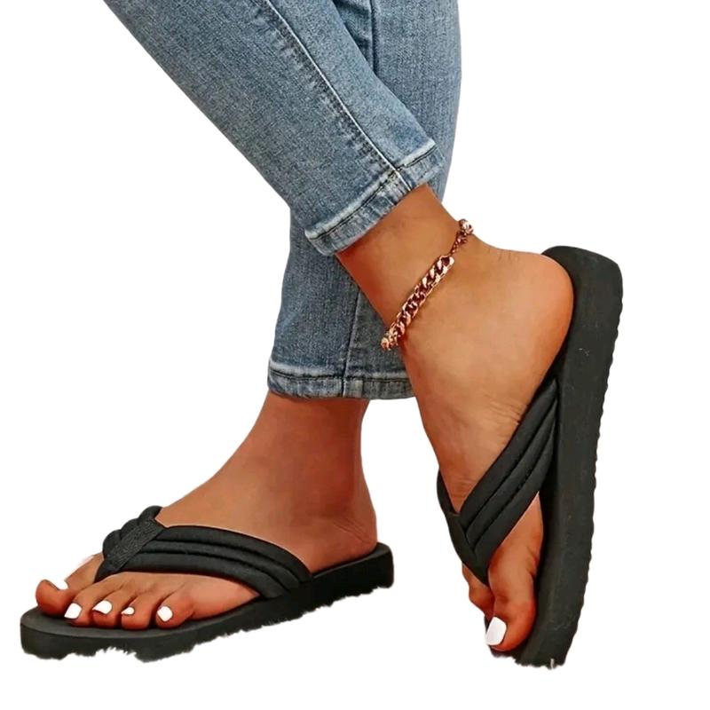 Women's   Men's  Slipper Causal Solid Color Quick Drying Flip Flops, Slip On Slide Sandals, Summer Lightweight Beach Shoes