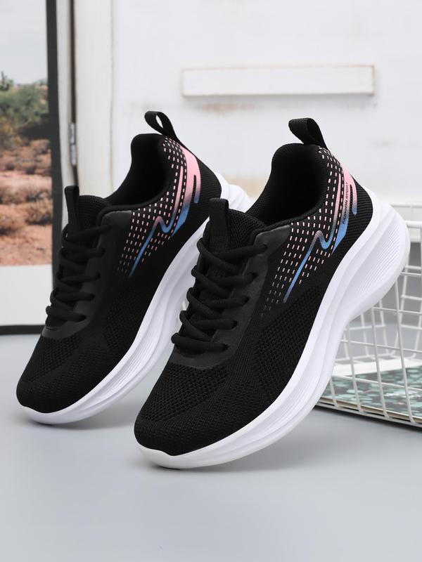 Women's Fashionable Lace Up Low Top Sneakers, Casual Breathable Comfortable Sports Running Shoes, All-match Basic Shoes for Daily Wear