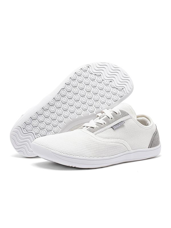 Men's Sporty Low Top Minimalist Sneakers As Gift, Casual Comfortable Lace Up Flat Barefoot Designer Sneakers Shoes, Non-slip Lace Up Flats for Daily Life As Gift, Fall Outfits, Fall Freshness