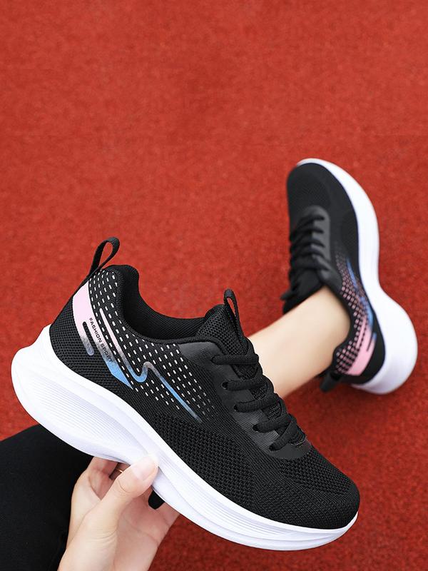 Women's Fashionable Lace Up Low Top Sneakers, Casual Breathable Comfortable Sports Running Shoes, All-match Basic Shoes for Daily Wear