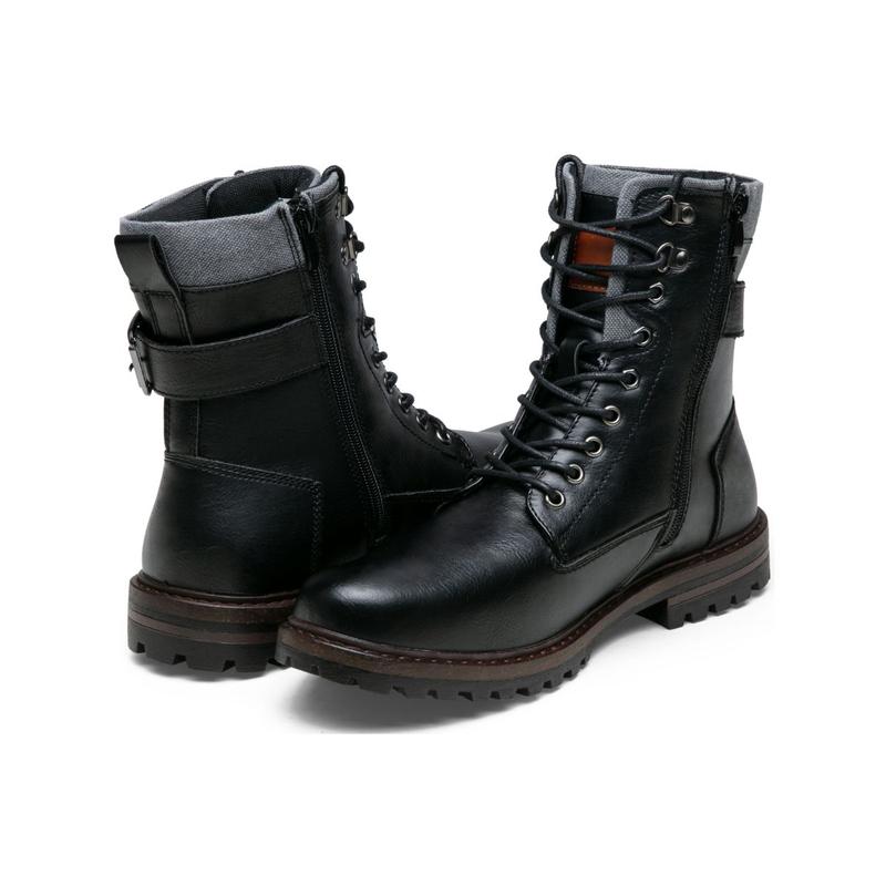 Boots for Men Casual Dress Retro Lace Up Motorcycle Boots Boy Shoe