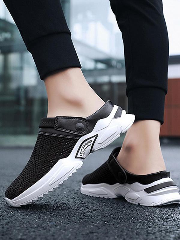 Men's Casual Mesh Breathable Slip on Sandals, Comfortable Lightweight Non-slip Sandals for Summer, Fashion Shoes for Outdoor Beach