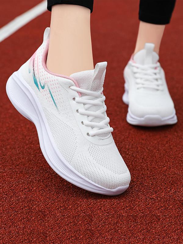 Women's Fashionable Lace Up Low Top Sneakers, Casual Breathable Comfortable Sports Running Shoes, All-match Basic Shoes for Daily Wear