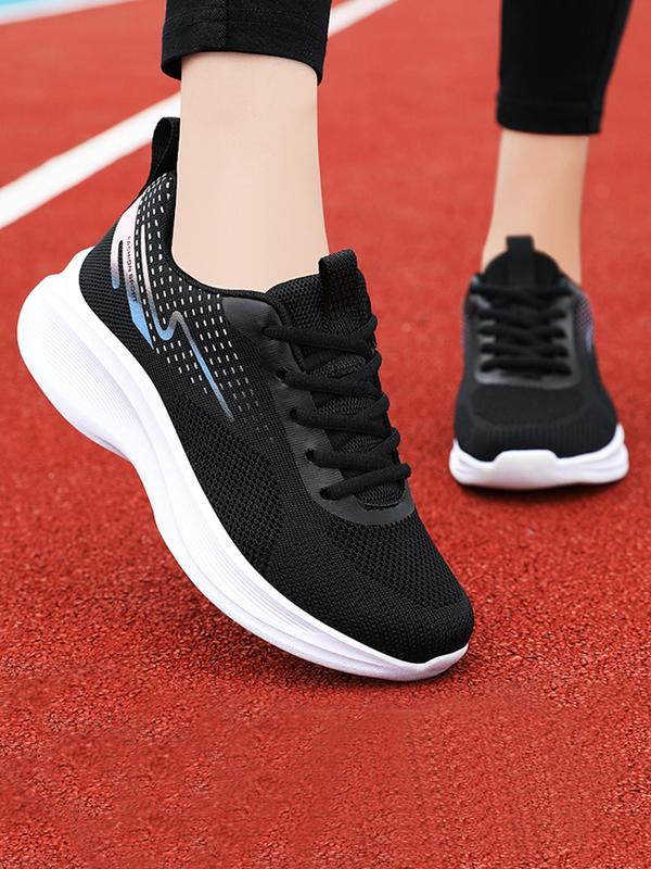 Women's Fashionable Lace Up Low Top Sneakers, Casual Breathable Comfortable Sports Running Shoes, All-match Basic Shoes for Daily Wear