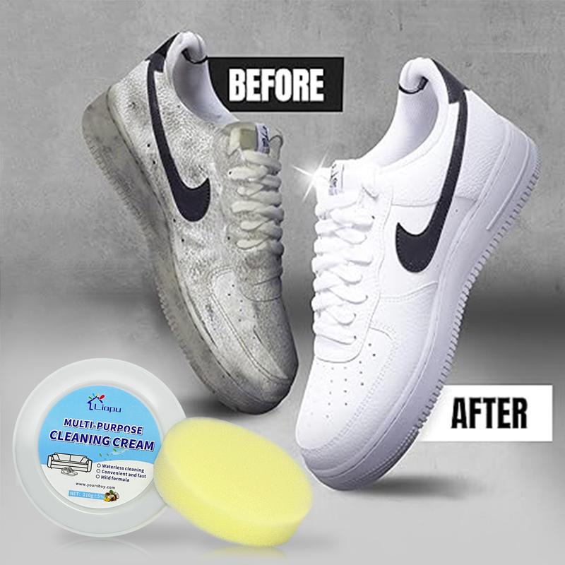 LIAPU Multi-purpose cleaning and decontamination cream, new white shoe cleaning cream, multi-purpose cleaning cream, white shoe cleaner Footwear Leather Parent