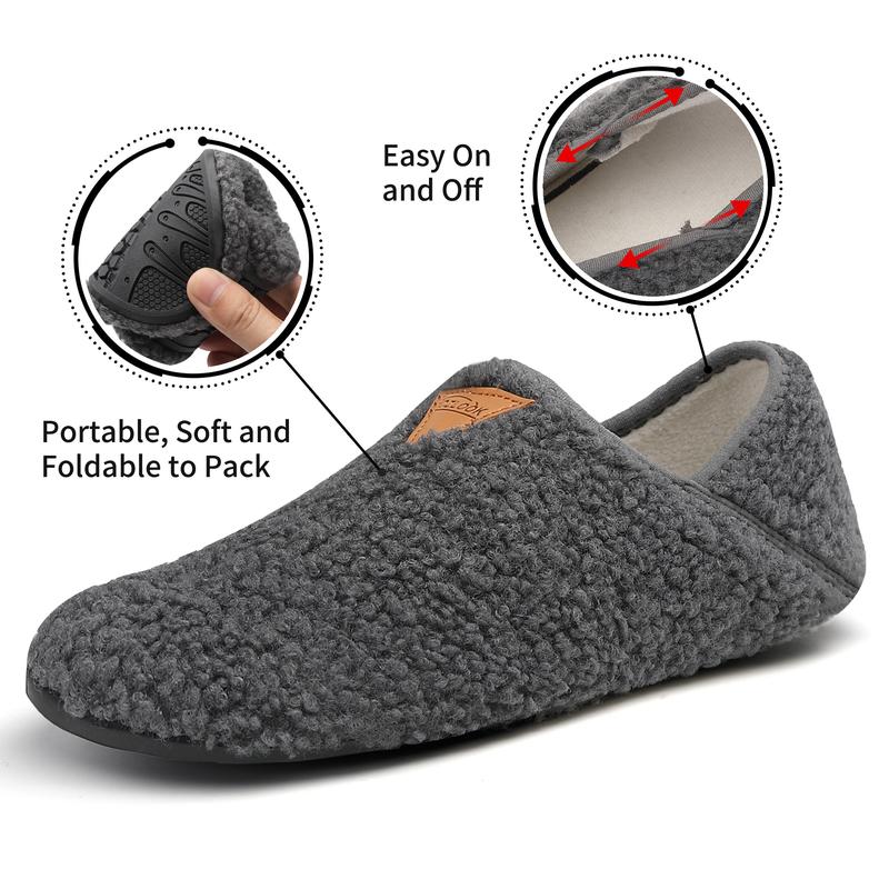 House Slippers for Women Men ,Womens Mens Slippers with Non-slipSole Slip On for indoor & Outdoor,Portable Slippers for Home TravelHotel,Winter Warm Slippers FootwearShoe Slide Comfort