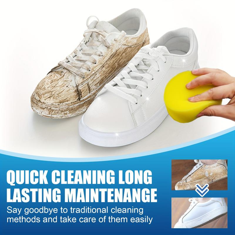 White Shoes Cleaning Cream Suit, Including Brushes and Polishing Cloth-Suitable for Brightening and Protecting White Sneaker, Artificial Leather and Cow Leather Footwear Comfort