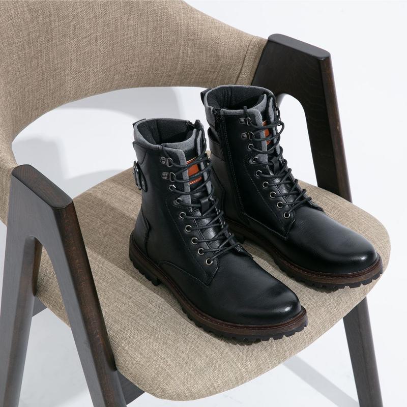 Boots for Men Casual Dress Retro Lace Up Motorcycle Boots Boy Shoe