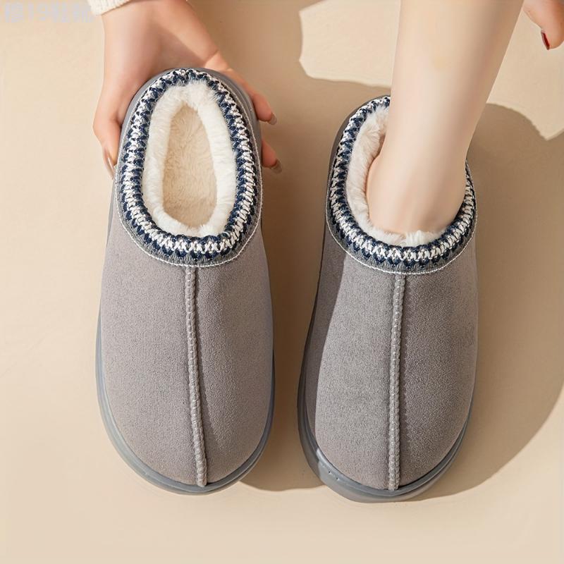 Casual Comfort Solid Color Slippers for Men and Women - Memory Foam Insole, Warm Fabric Lining, Stitched Upper Design, Non-Slip EVA Sole, Easy Slip-on House Shoes for All Seasons Footwear Boy Walking Shoes Flipflop Walking Shoes Flipflop Slide Tsinelas