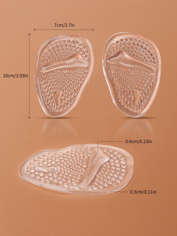 Women's 1 Pair Oval Shaped Thick Foot Protector, Anti-Slip Sole Insoles for High Heels Shoes