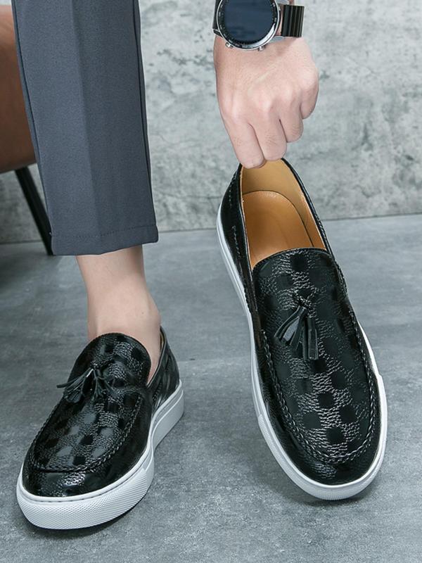 Men's Fashionable Tassel Decorated Loafers, Casual Comfortable Slip-on Loafers for Daily Wear, Breathable Non-slip Shoes for All Seasons