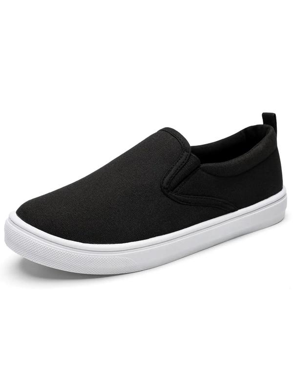 Summer 2024 Solid Color Canvas Skate Shoes, Minimalist Low Top Slip-ons, Walking Shoes, Girl Footwear, Shoes for Women, Fall Shoes