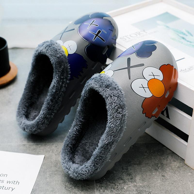 Kaws Men's Cloud Slippers Warm Cozy Plush Comfy Non-slip Home Shoes Unisex Casual Plush Slippers