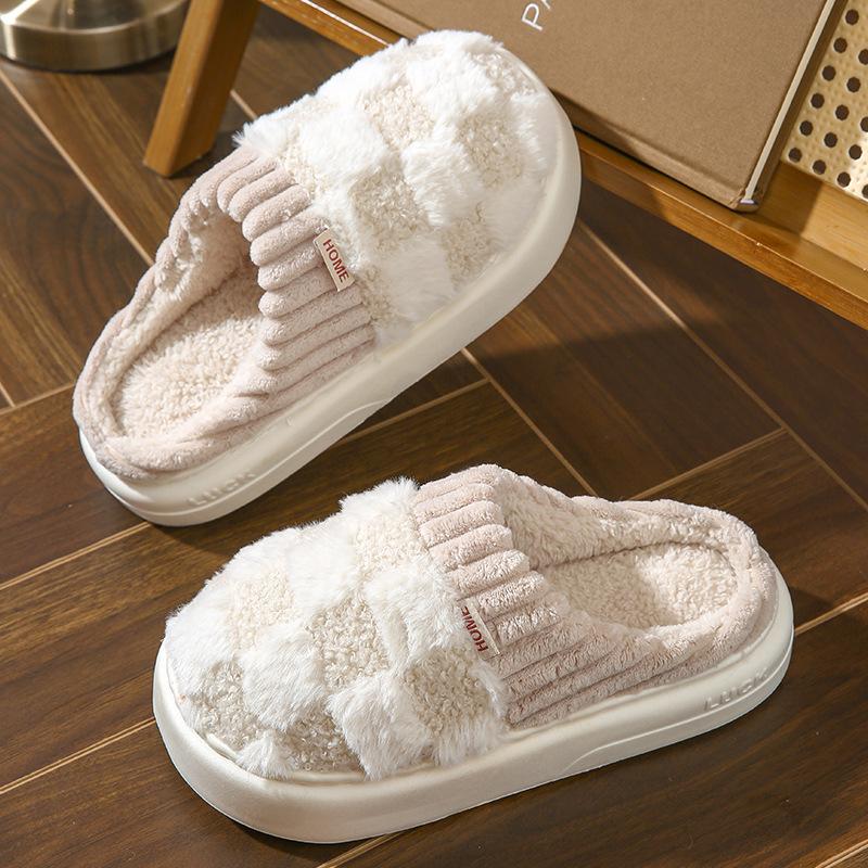 Womens Slippers Fuzzy House Shoe Black Friday Cozy Slippers for Women Men Indoor Fluffy Slippers with Anti-Skid Sole Footwear Girl Walking Shoes