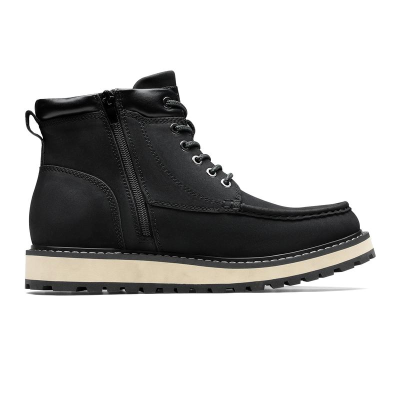 Bruno Marc Men's Moc Toe Leather Fashion Boots