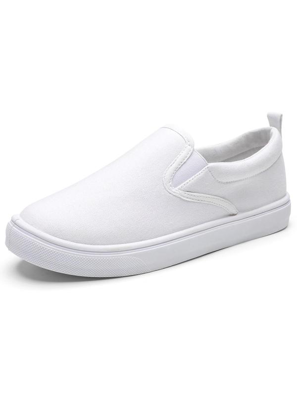 Summer 2024 Solid Color Canvas Skate Shoes, Minimalist Low Top Slip-ons, Walking Shoes, Girl Footwear, Shoes for Women, Fall Shoes