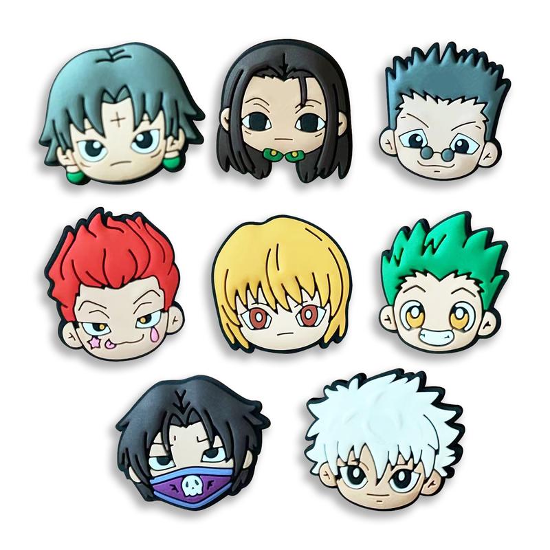 Anime Croc Charms 8PCS PVC Clog Pins Accessories Party Favors Birthday Gifts Holidays Decoration for Boys Women Girls