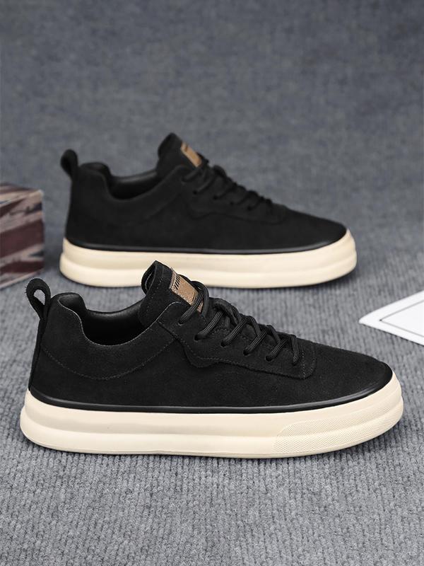 Men's Fashionable Lace Up Low Top Sneakers, Casual Comfortable Sports Shoes for Daily Wear, Breathable Non-slip Sneakers