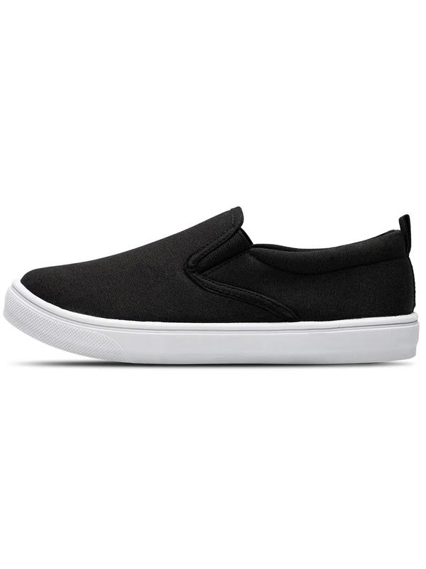 Summer 2024 Solid Color Canvas Skate Shoes, Minimalist Low Top Slip-ons, Walking Shoes, Girl Footwear, Shoes for Women, Fall Shoes